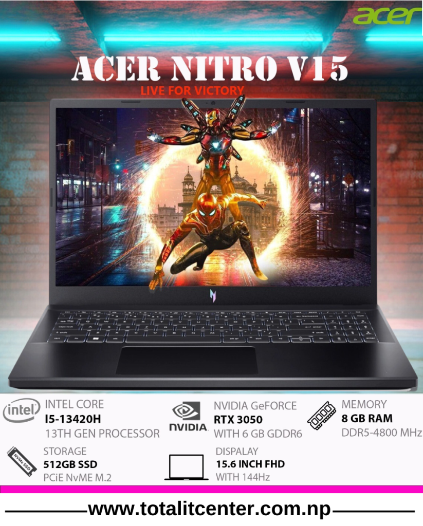 Acer Nitro v 15 Gaming Laptop | Acer Laptop price in Nepal - Total It