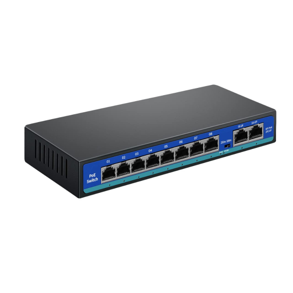 This is a 10 port poe switch