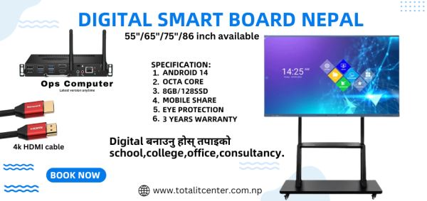 65"-inch 4k Smart board For Classroom with 3 years warranty - Image 2