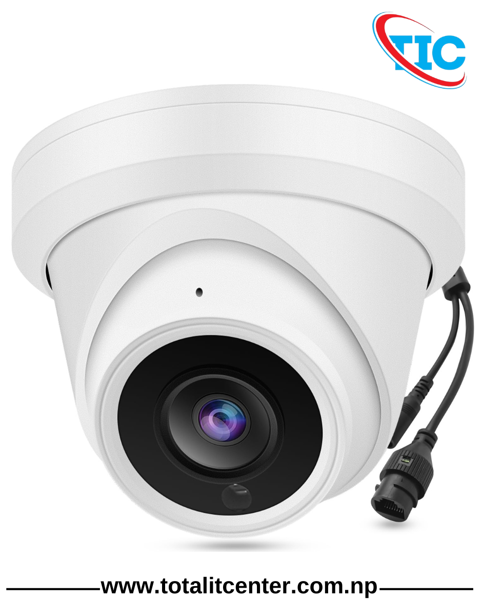 Real HD Tic 4MP PoE IP Turret Dome Camera, 2.8mm Wide Angle