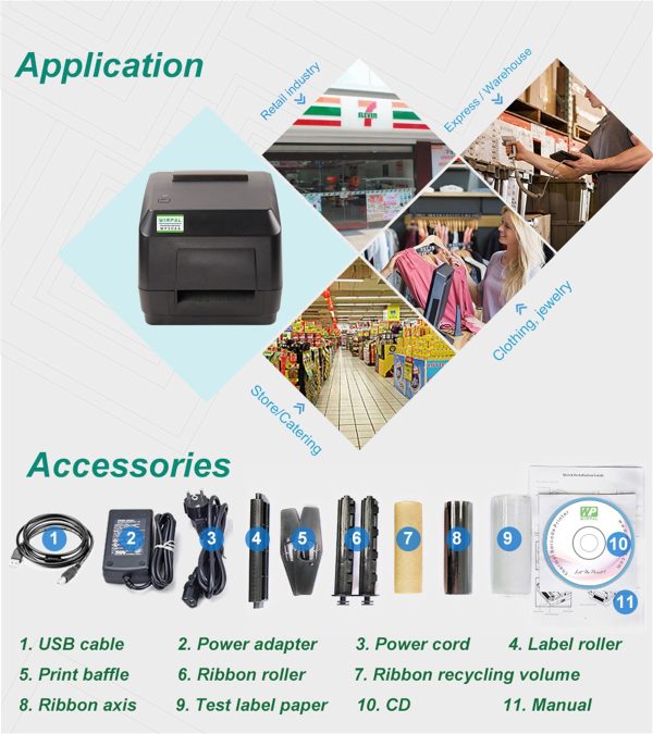 Ribbon Barcode Printer 300A Best quality - Image 2