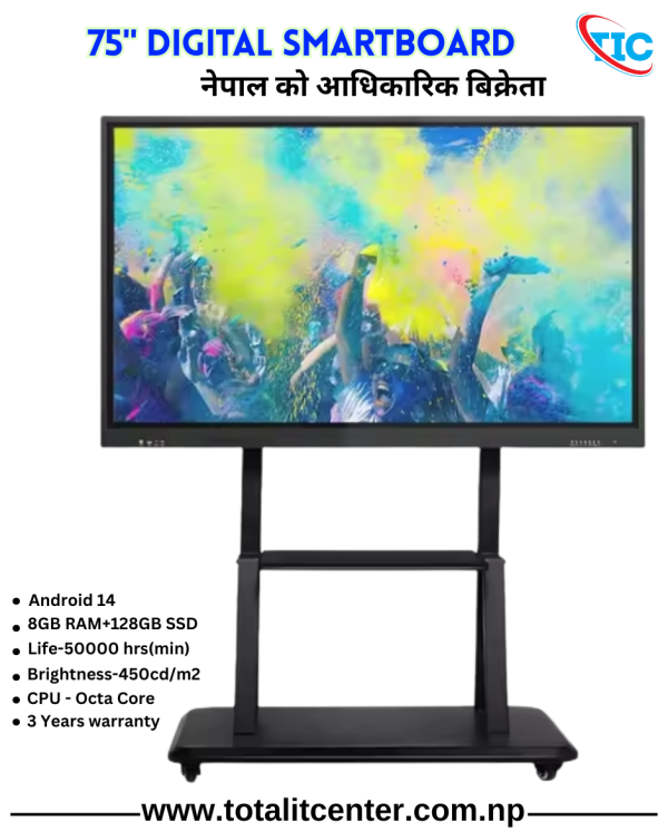 Tic 75"-inch smart school board price in Nepal: Total it center