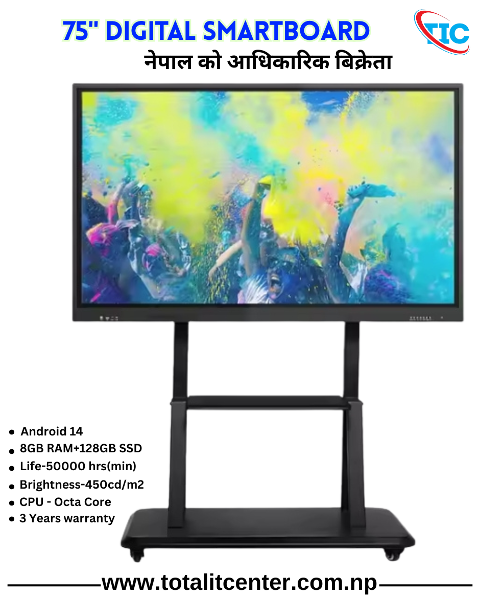 Tic 75"-inch smart school board price in Nepal: Total it center