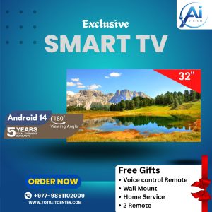 A.I Vision 32 Inch QLED Smart TV 2026 | Ai32F | Android 14 | Original Netflix | 5-Year Warranty