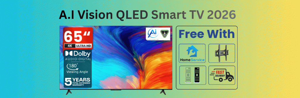 A.I Vision 32 Inch QLED Smart TV 2026 | Android 14 | Dolby Sound | 5-Year Warranty | Price in Nepal Rs. 20,500