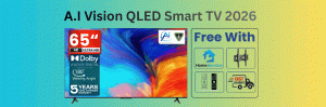 A.I Vision 32 Inch QLED Smart TV 2026 | Android 14 | Dolby Sound | 5-Year Warranty | Price in Nepal Rs. 20,500