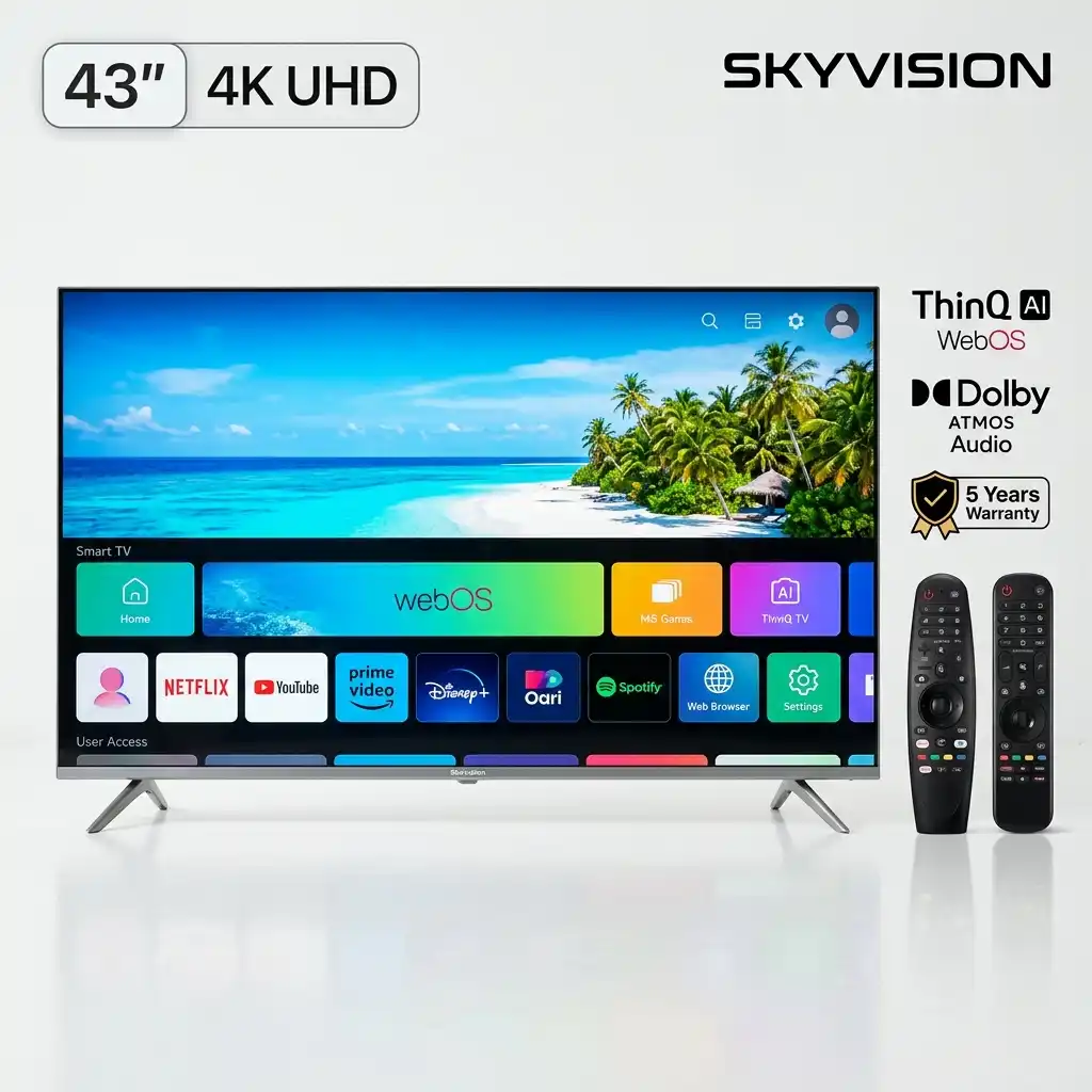 Skyvision 43 Inch 4K UHD WebOS Smart TV 2026 | WebOS TV | Magic Remote | Dolby Audio | 5-Year Warranty - Image 3