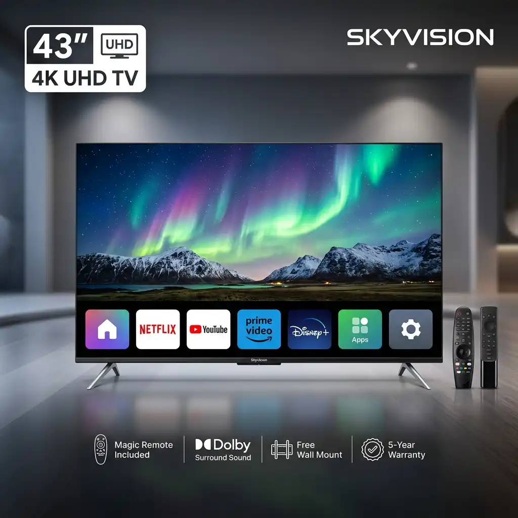 Skyvision 43 Inch 4K UHD WebOS Smart TV 2026 | WebOS TV | Magic Remote | Dolby Audio | 5-Year Warranty - Image 4