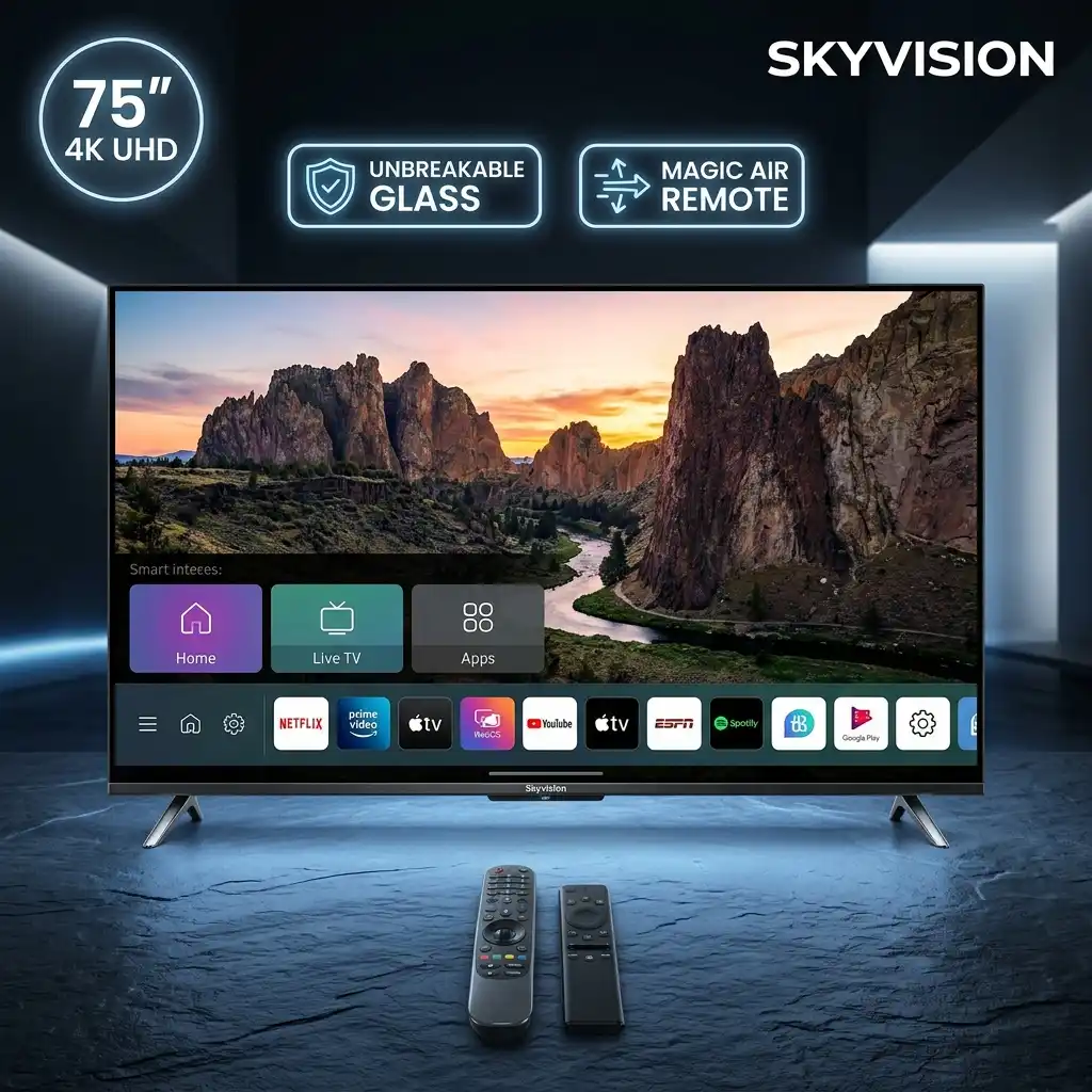 Skyvision 75 Inch 4K WebOS Unbreakable TV Nepal