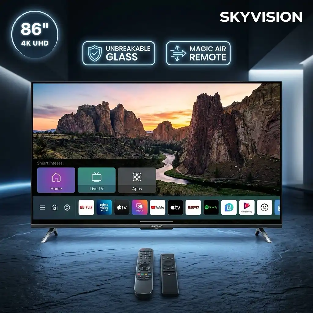 Skyvision 86 Inch 4K WebOS Unbreakable TV Nepal